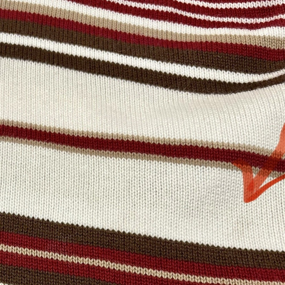 Vintage Mecca Sweater Mens 2XL Pullover White striped Hip Hop Y2K 90s 1990s - Picture 15 of 16